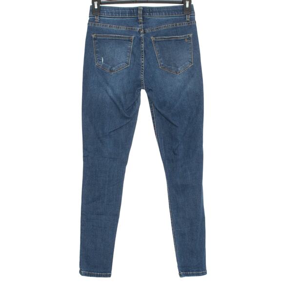 LuLaRoe Womens Jeans Skinny Distressed Elastic Waist Zip Fly Blue Size 26 IP - Picture 6 of 6